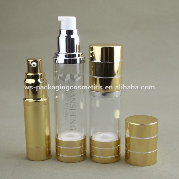 SAN Bottle Round Skin Cosmetics Custom Order Gold Aluminum Cap