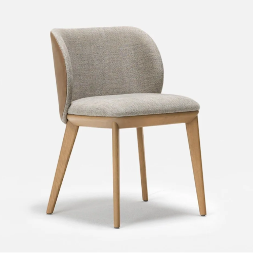 Wood Leg Dining Chair with Soft Padded Seat