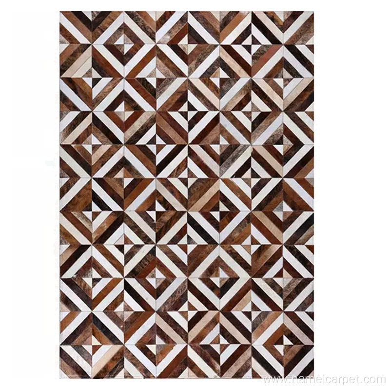 Real Cowhide leather luxury living room floor rug