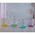 Glass Embossed Tealight Holder