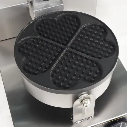 Professional 1-Plate 4-Heart Waffle Maker - A Must-Have Commercial Snack Equipment