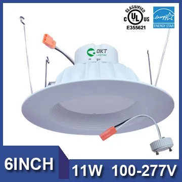 AC120V UL 923lm led recessed downlight suitable for damp locations