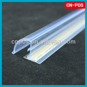 plastic shelf rails with price holder for displaying