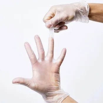pvc biodegradable powder free vinyl disposable gloves acids slkals examination
