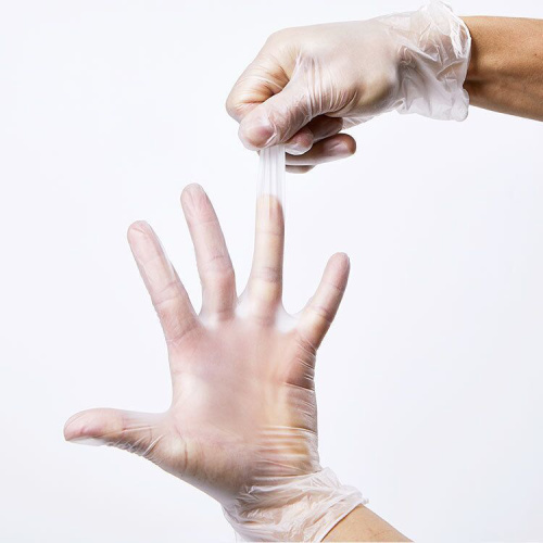pvc biodegradable powder free vinyl disposable gloves acids slkals examination