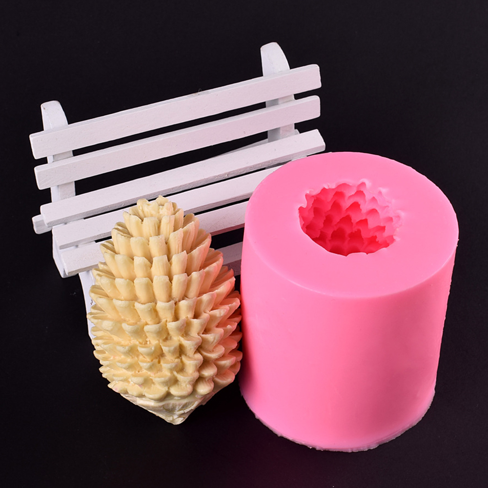 Pine Cones Shape Silicone Mould DIY Aromatherapy Plaster Candle 3D Silicone Mold Clay Crafts Silicone Fondant Cake Decoration