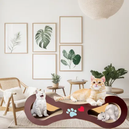 Durable Sturdy Accessory Cat Scratch Pad - 8-Shaped Cat Scratch Board for Cats Playing