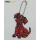 Çanta için Yansıtıcı PVC Kırmızı Köpek Anahtarlık