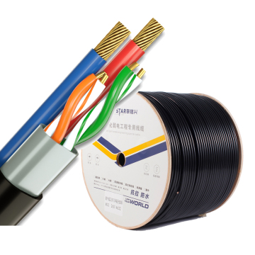 Harga pabrik 2024 mx UTP Cat5e Hybrid Ethernet Power Cable CCA 26AWG