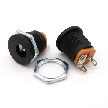 Customized DC Power Socket Metal Thread Round DC-022B Charging Female Interface 5.5Jack Female Seat