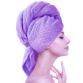 Turbano per asciugamano involucro per capelli in pile con fascia elastica