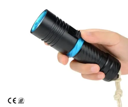 Underwater Rechargeable Diving Flashlight Wit Strap