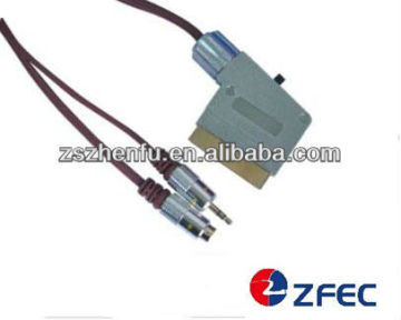 scart plug to S-VHS plug &3.5mm stereo plug cable