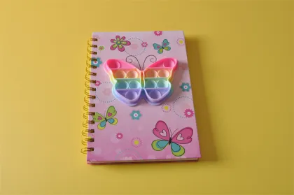 Wholesale Custom A5 Silicone Notebook Cover Spiral Pop Fidget Pop It Notebook