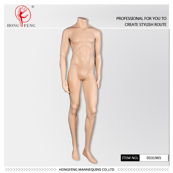 standing male mannequin without head