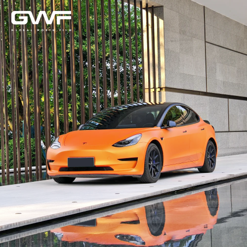 Matte Shining Naranja contra el color de color PPF que cambia de color