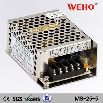 25w 5v Single low voltage oem s-25 power supply 5v 25w smps