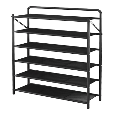Extended Living Room Shoe Cabinet: Detachable 6-Story Folding Shoe Rack