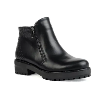 red Patent leather rubber low ankle boots