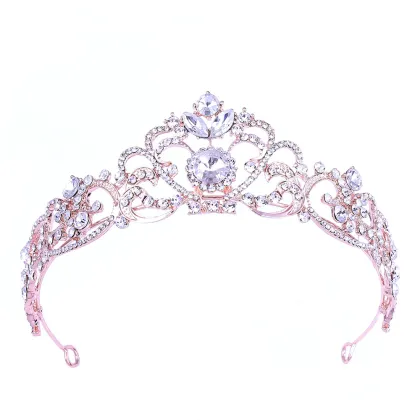 Sparkling Rhinestone and Metal Tiaras: Elegant Wedding Accessories for Brides