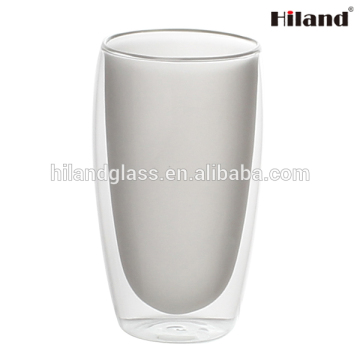 Promotional double wall borosilicate glass cup