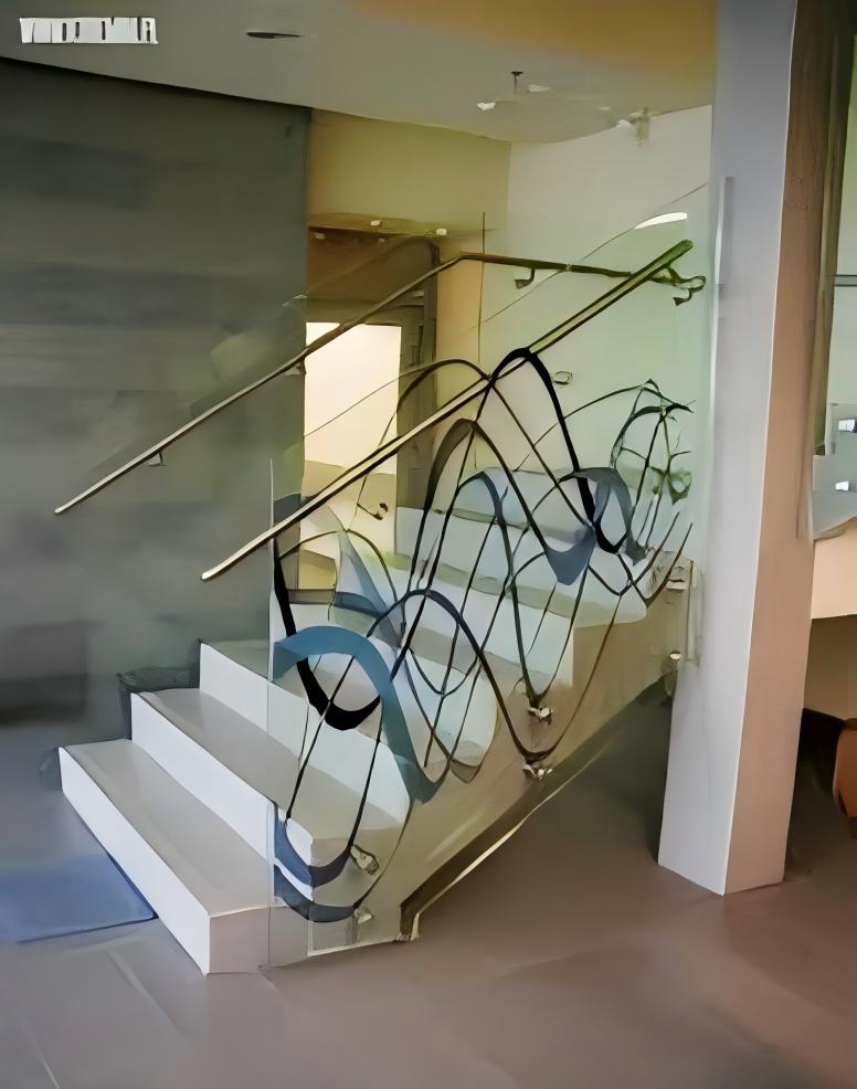 Balustrade printed laminated glass