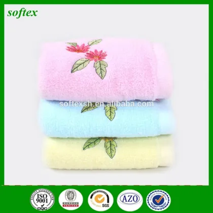 flower face towels embroidery