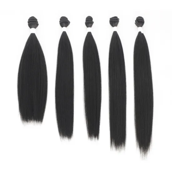 Vigorous Silky Black Custom Top Straight Chignon Soft For Women Synthetic Wholesale Extension Hair Closure Piece