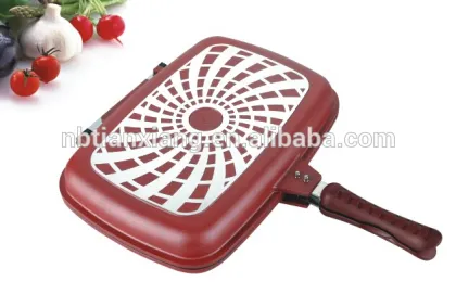 Alu. alloy die casting detacheable double frying pan
