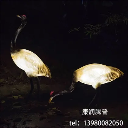 Outdoor Red-crowned Crane Landscape Lights