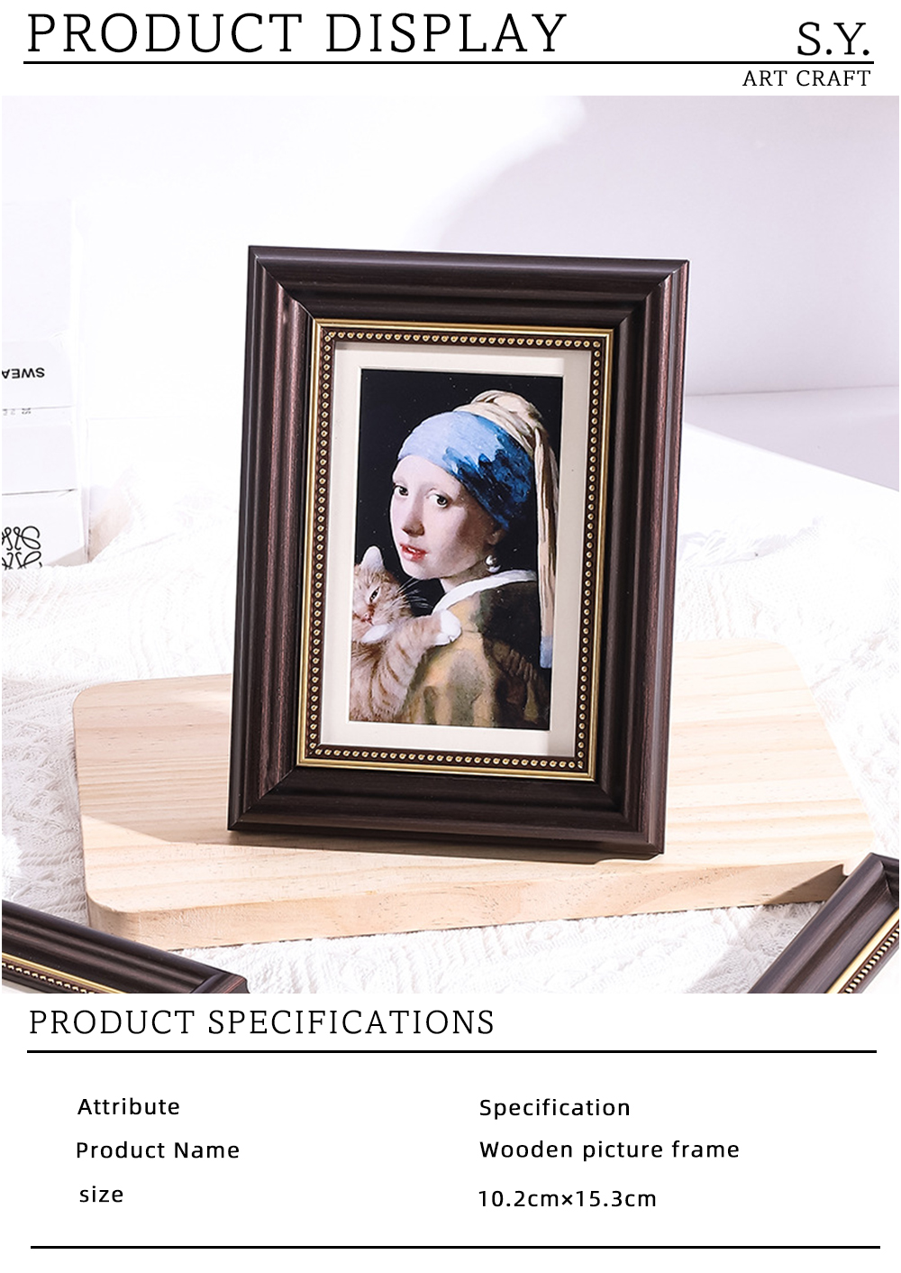 Retro Style Picture Frame for Tabletop Display X