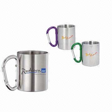 Coffee Mug with Carabiner and 8oz Volume, Suitable for Promotional Purposes