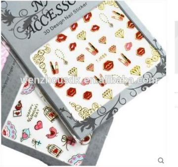 Water Transfer priting Nail Art Sticker ,3D Type Nail Art Sticker with competitive price