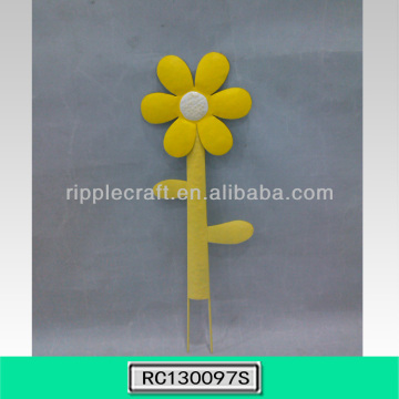Yellow Flower Metal Garden Stake