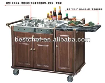 Royal abalone cooking trolley