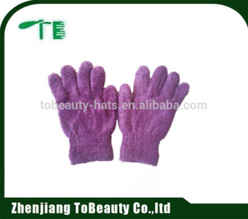 purple chenille glove