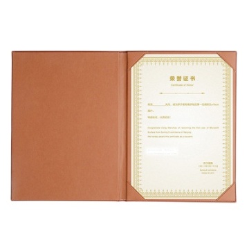 High Quality Custom A4 Leather Diploma Cover