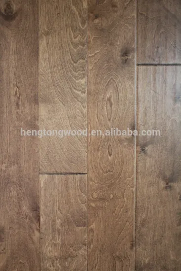 Handscraped Birch engineeredlooring, demension 1/2" x 5''x RL48"