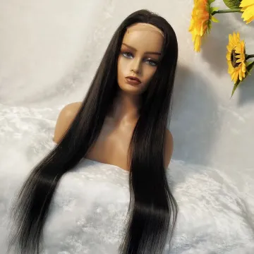 100% Human African 32 Inch Hd Human Hair Silky And Smooth Hair 360 Lace Frontal Wig With Baby Hair