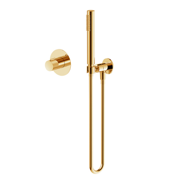 Gold Handheld Shower Head And Faucet