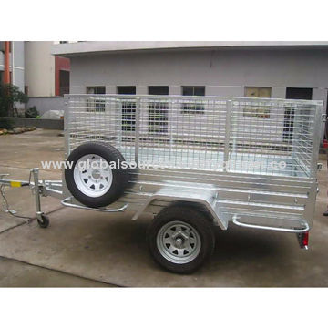 Heavy-duty Cage Trailer with Spare Wheel