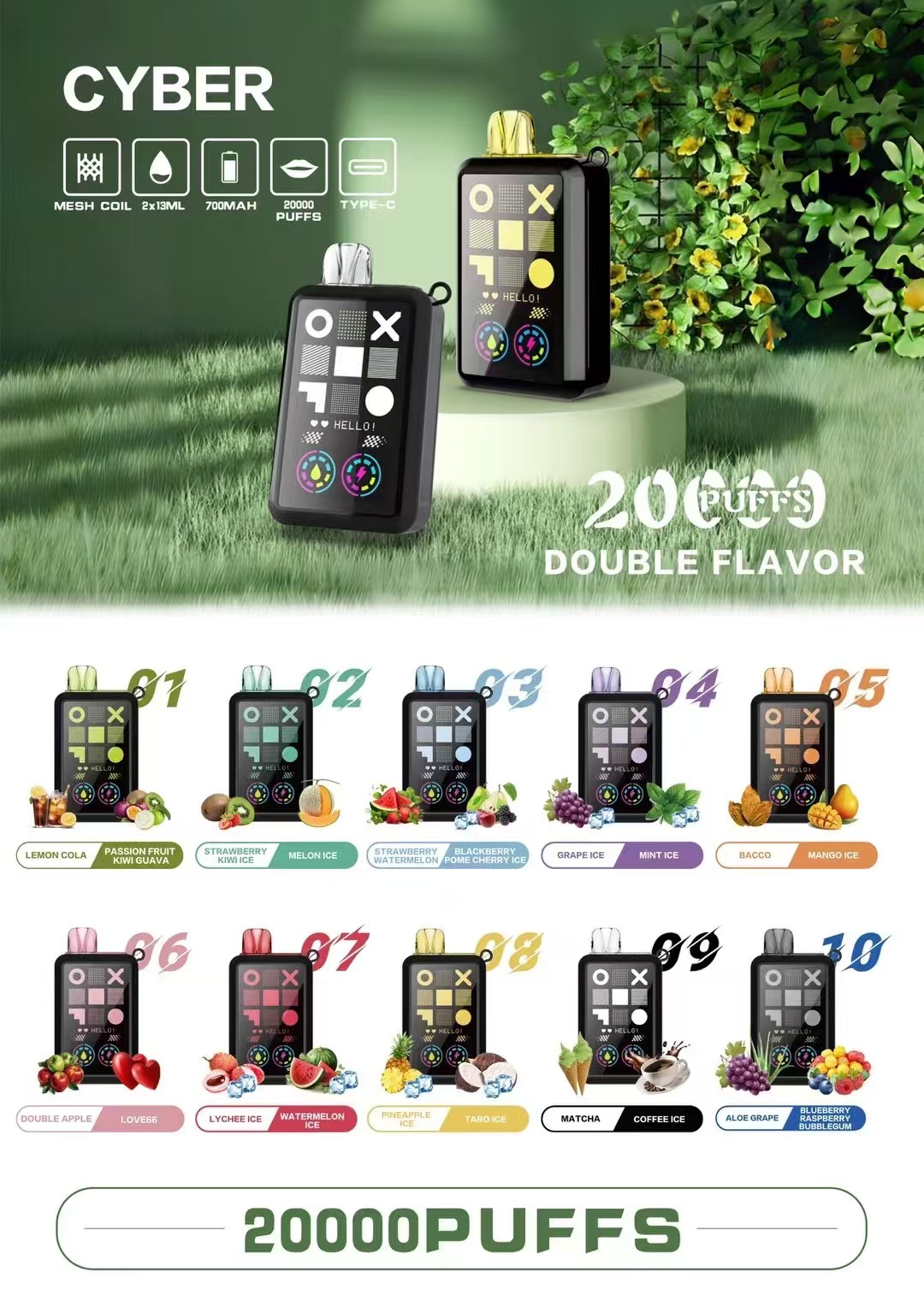LAVIE Cyber Double Flavor 20000 Puffs in stock