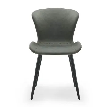 Modern Simple Metal Frame PU Leather Dining Chairs for Your Home