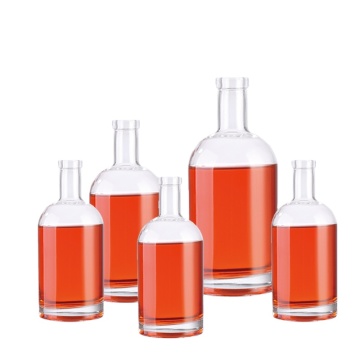 High-End Square Glass Whisky Bottle, 700ml - Super Flint White Tequila Bottle