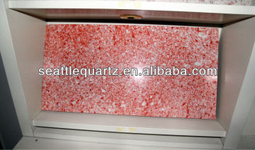 Man-made wholesale tile/slab sparkle quartz stone rose countertops