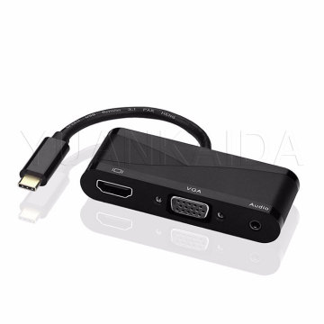 Adaptador de audio VGA tipo C a HDMI