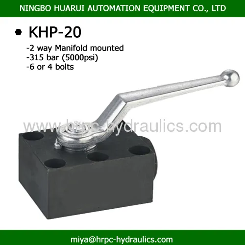 High Pressure Manifold Valve Hydraulic Oil Two Way Ball Valves Carbon Steel 31.5mpa 