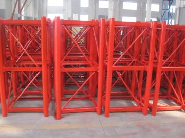 Hot Dipping Zinc And Steel Painted Fadeless Tower Crane Mast Section  2 X 2 X 3m