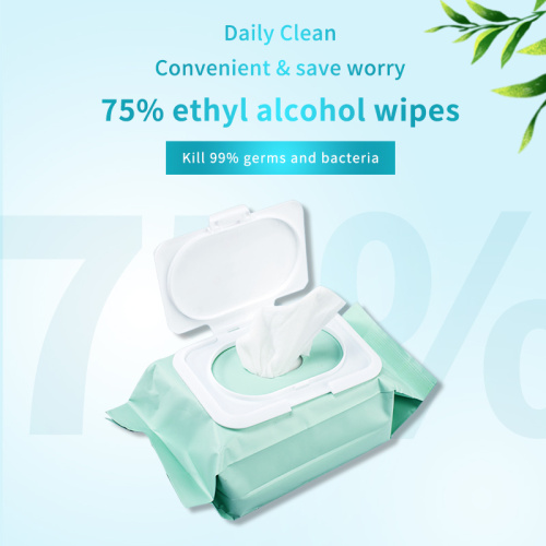 Antibacterieel desinfectiemiddel Natte alcohol Handdoekjes 50 stuks in een verpakking