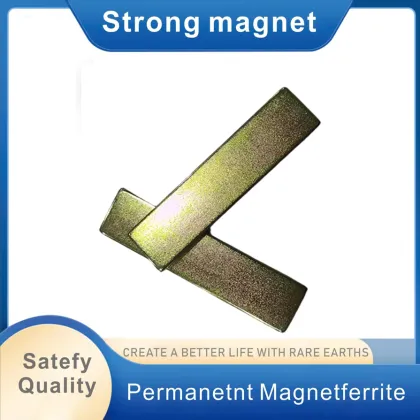38H Golden Rare Earth Rectangle Magnet